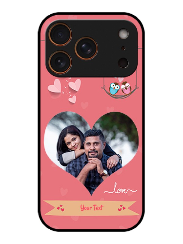 Custom Apple iPhone 17 Pro Custom Glass Phone Case - Peach Color Love Design