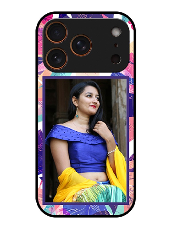 Custom Apple iPhone 17 Pro Custom Glass Phone Case - Abstract Floral Design