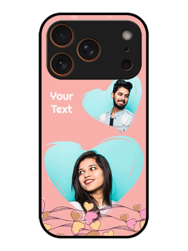 Custom Apple iPhone 17 Pro Custom Glass Phone Case - Love Doodle Design