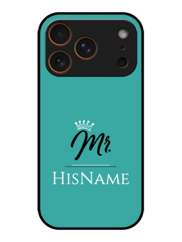 Custom Apple iPhone 17 Pro Custom Glass Phone Case - Mr With Name Design