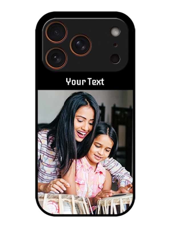 Custom Apple iPhone 17 Pro Custom Glass Phone Case - Photo With Name Design