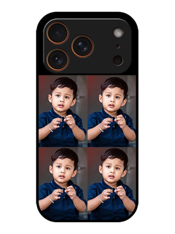 Custom Apple iPhone 17 Pro Custom Glass Phone Case - 4 Image Holder Design