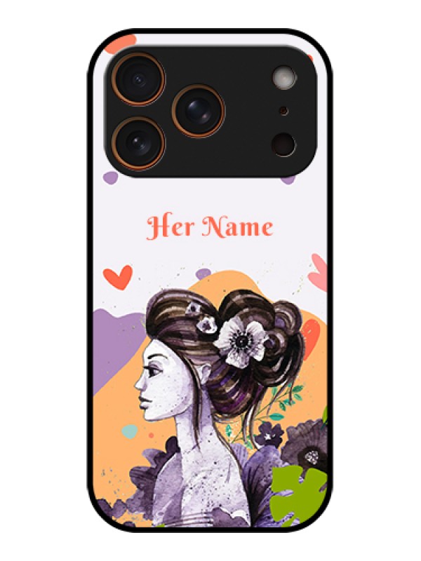 Custom Apple iPhone 17 Pro Custom Glass Phone Case - Woman And Nature Design