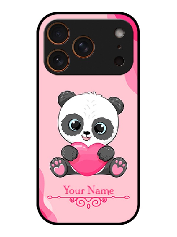 Custom Apple iPhone 17 Pro Custom Glass Phone Case - Cute Panda Design