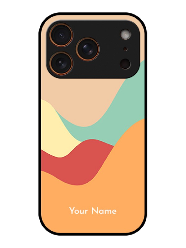Custom Apple iPhone 17 Pro Custom Glass Phone Case - Ocean Waves Multi - Colour Design