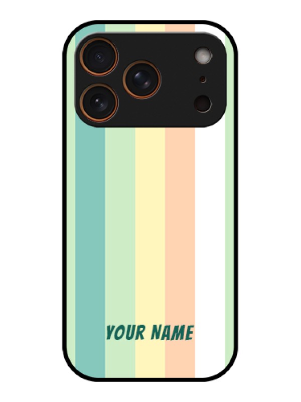 Custom Apple iPhone 17 Pro Custom Glass Phone Case - Multi - Colour Stripes Design