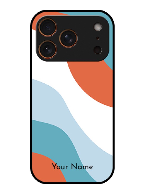 Custom Apple iPhone 17 Pro Custom Glass Phone Case - Coloured Waves Design