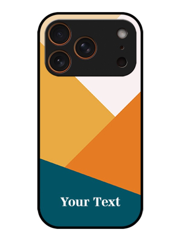 Custom Apple iPhone 17 Pro Custom Glass Phone Case - Stacked Multi - Colour Design