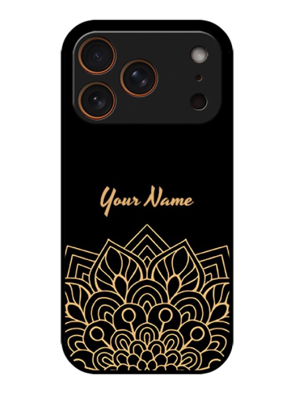 Custom Apple iPhone 17 Pro Custom Glass Phone Case - Golden Mandala Design