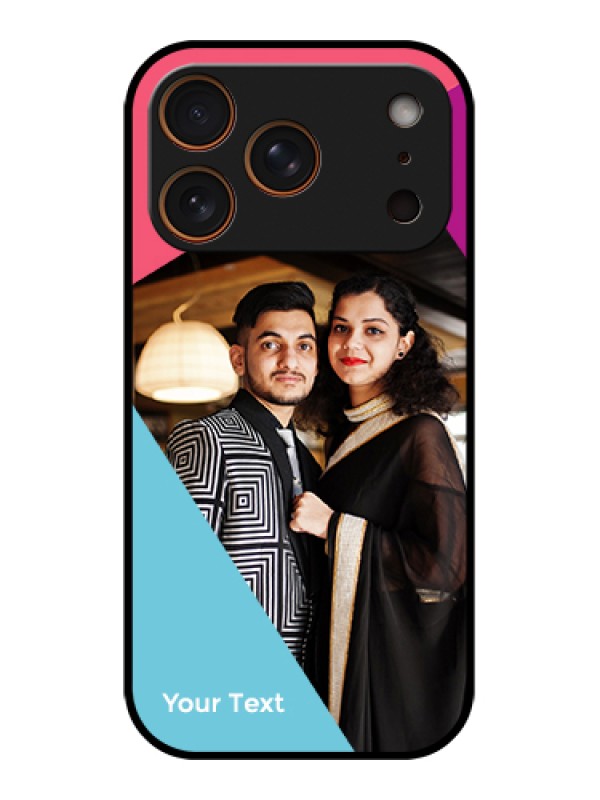 Custom Apple iPhone 17 Pro Custom Glass Phone Case - Stacked Triple Colour Design