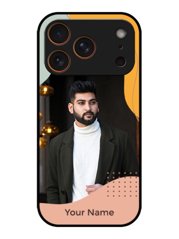 Custom Apple iPhone 17 Pro Custom Glass Phone Case - Tri - Coloured Overlay Design