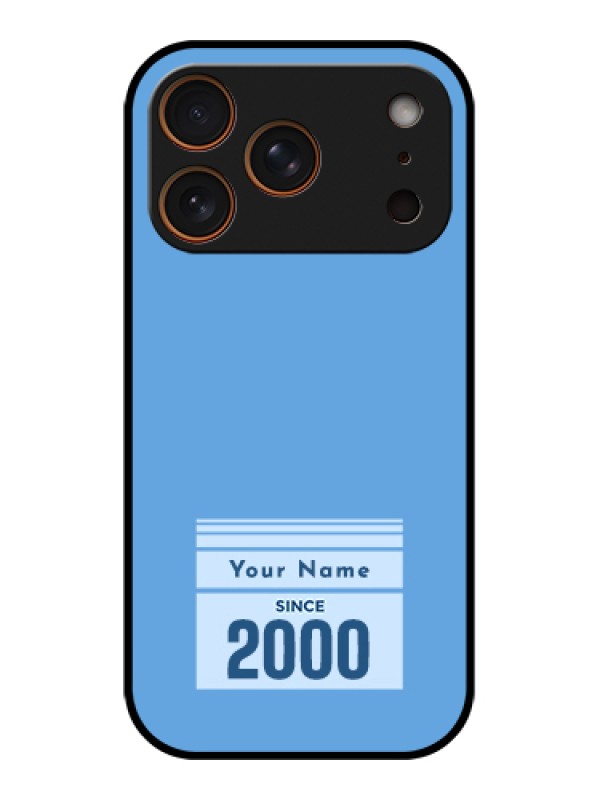 Custom Apple iPhone 17 Pro Custom Glass Phone Case - Custom Year Of Birth Design