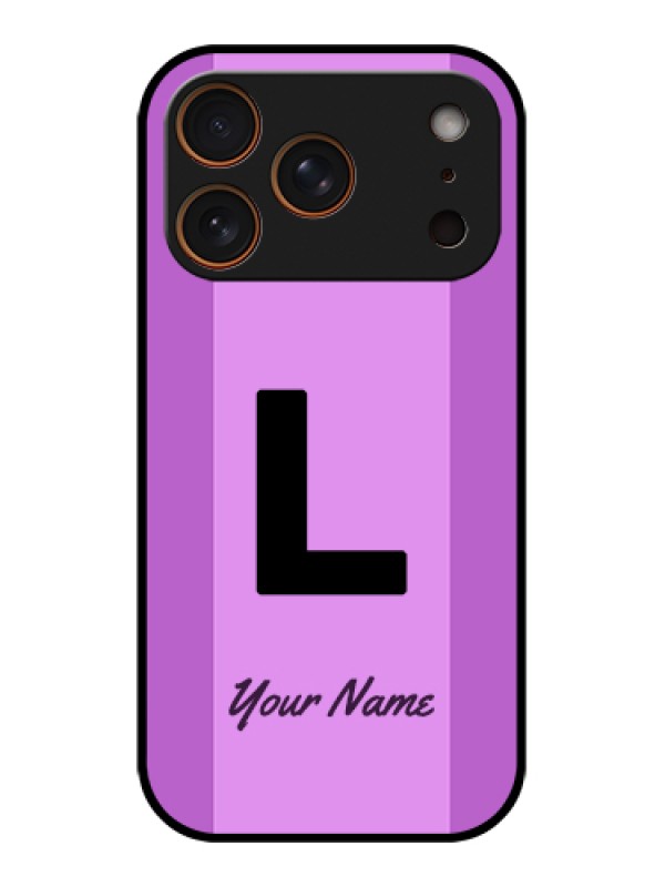 Custom Apple iPhone 17 Pro Custom Glass Phone Case - Tricolor Custom Text Design