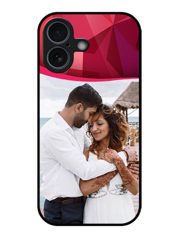 Custom Apple iPhone 17 Custom Glass Phone Case - Red Abstract Design