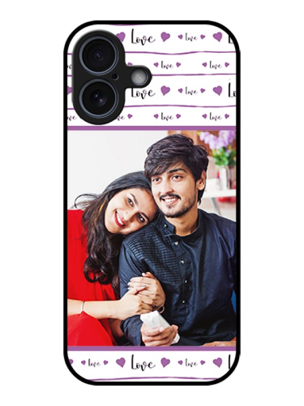 Custom Apple iPhone 17 Custom Glass Phone Case - Couples Heart Design