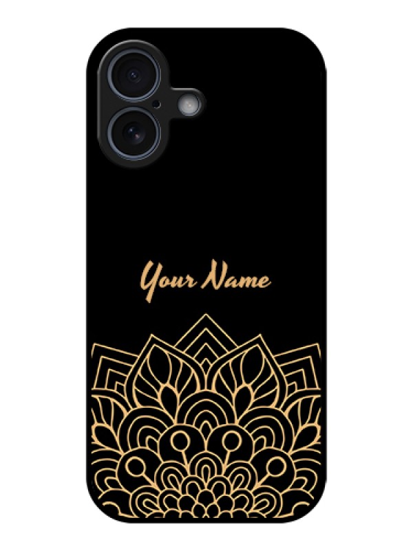 Custom Apple iPhone 17 Custom Glass Phone Case - Golden Mandala Design
