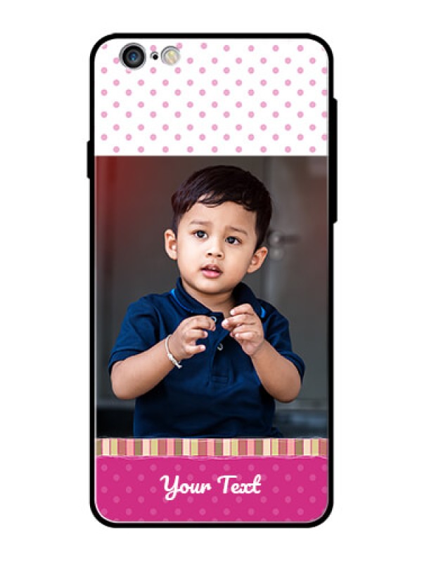 Custom Apple iPhone 6 Plus Photo Printing on Glass Case  - Cute Girls Cover Design