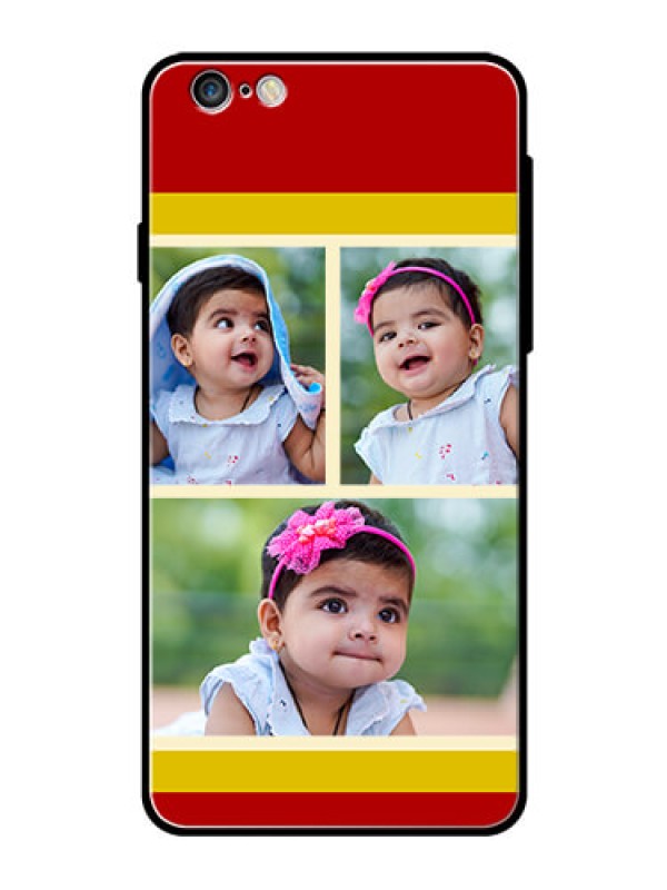 Custom Apple iPhone 6 Plus Custom Glass Mobile Case  - Multiple Pic Upload Design