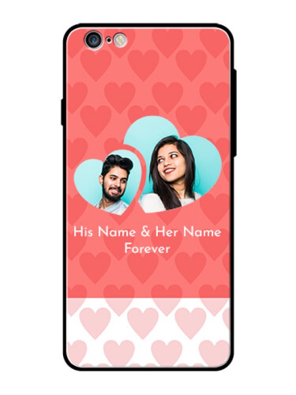 Custom Apple iPhone 6 Plus Personalized Glass Phone Case  - Couple Pic Upload Design