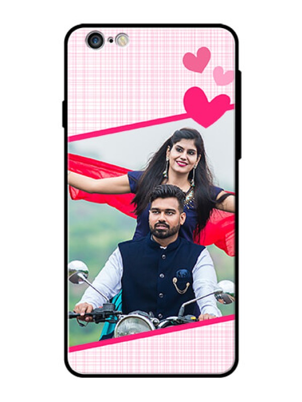 Custom Apple iPhone 6 Plus Custom Glass Phone Case  - Love Shape Heart Design
