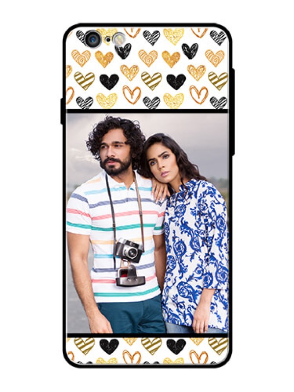 Custom Apple iPhone 6 Plus Photo Printing on Glass Case  - Love Symbol Design