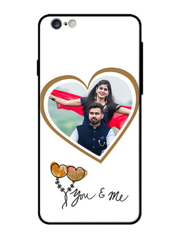 Custom Apple iPhone 6 Plus Custom Glass Mobile Case  - You & Me Design