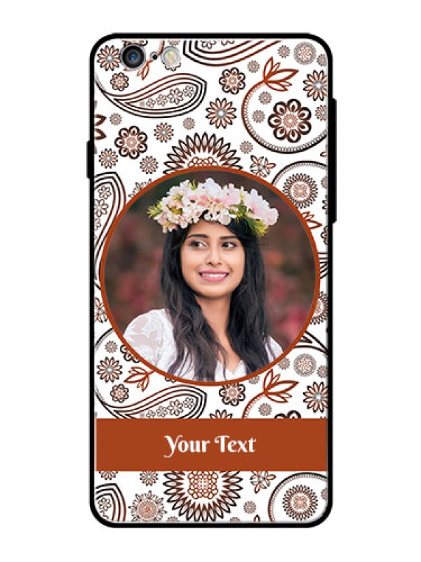 Custom Apple iPhone 6 Plus Custom Glass Mobile Case  - Abstract Floral Design 
