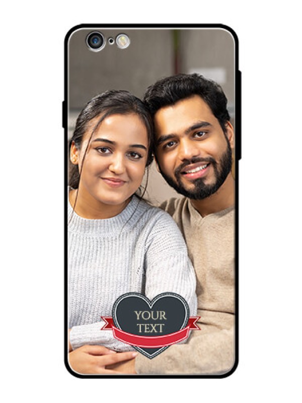 Custom Apple iPhone 6 Plus Custom Glass Phone Case  - Just Married Couple Design