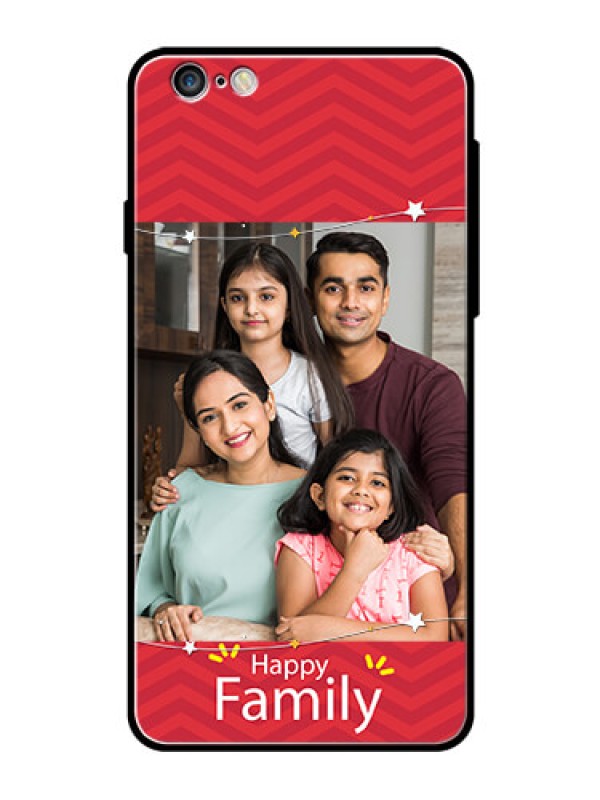 Custom Apple iPhone 6 Plus Personalized Glass Phone Case  - Happy Family Design