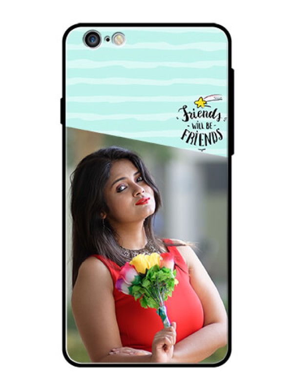 Custom Apple iPhone 6 Plus Custom Glass Phone Case  - Friends Picture Icon Design