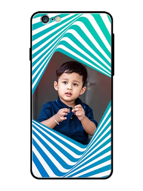 Custom Apple iPhone 6 Plus Personalized Glass Phone Case  - Abstract Spiral Design