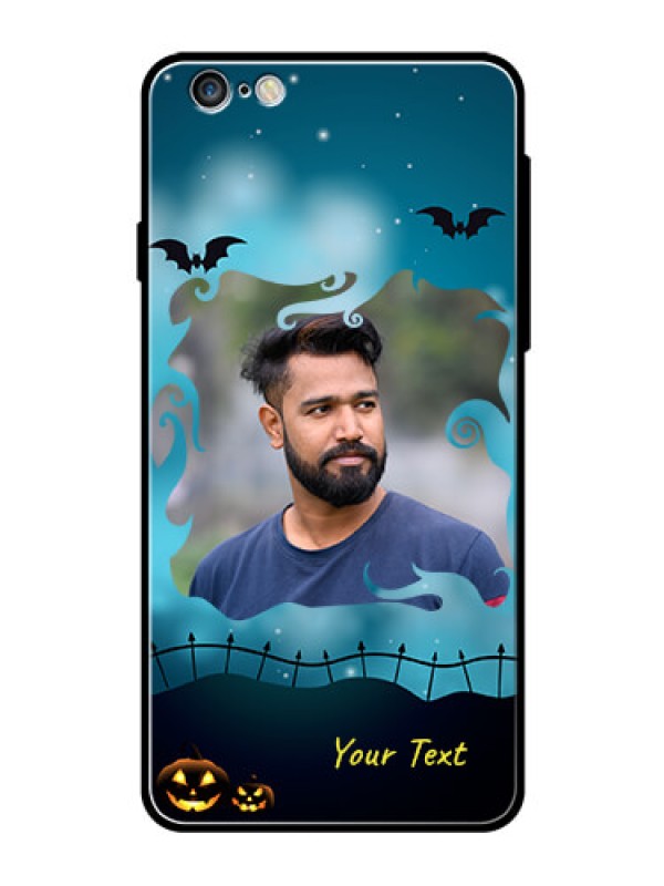 Custom Apple iPhone 6 Plus Custom Glass Phone Case  - Halloween frame design