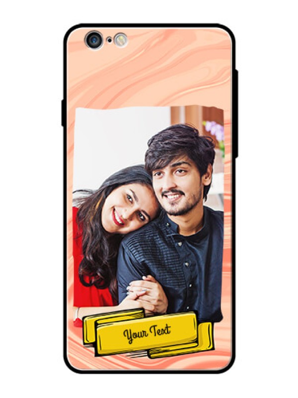 Custom Apple iPhone 6 Plus Personalized Glass Phone Case  - Marble Texture Design