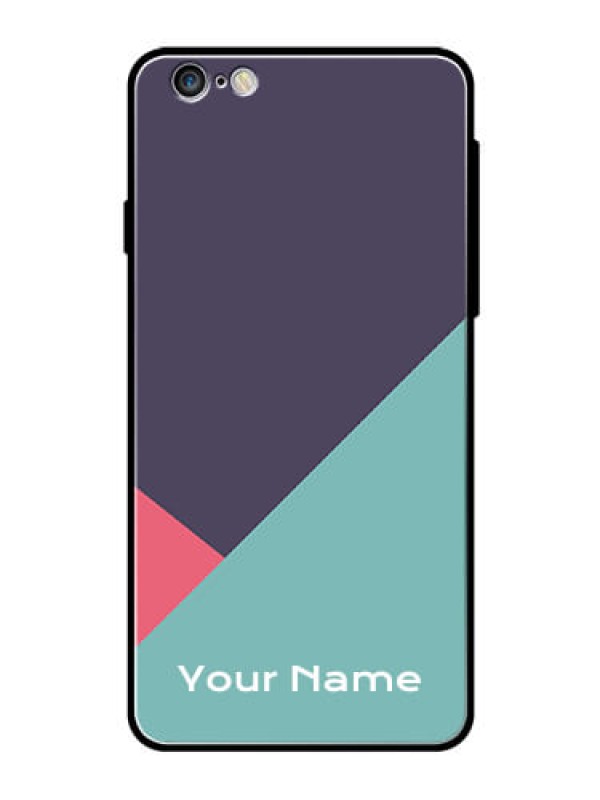 Custom iPhone 6 Plus Custom Glass Mobile Case - Tri Color abstract Design