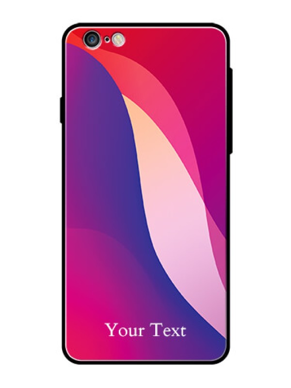 Custom iPhone 6 Plus Personalized Glass Phone Case - Digital abstract Overlap Design