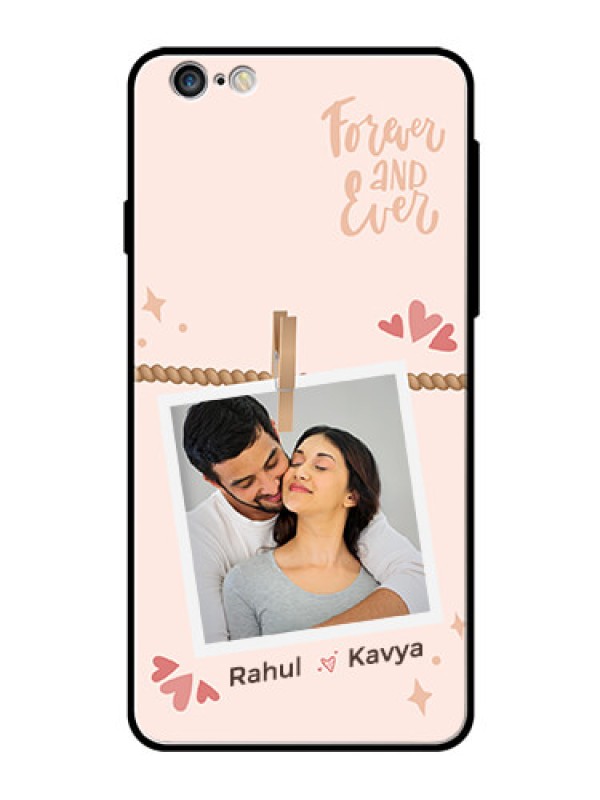 Custom iPhone 6 Plus Custom Glass Phone Case - Forever and ever love Design