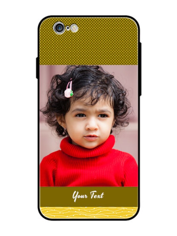 Custom Apple iPhone 6 Custom Glass Phone Case  - Simple Green Color Design