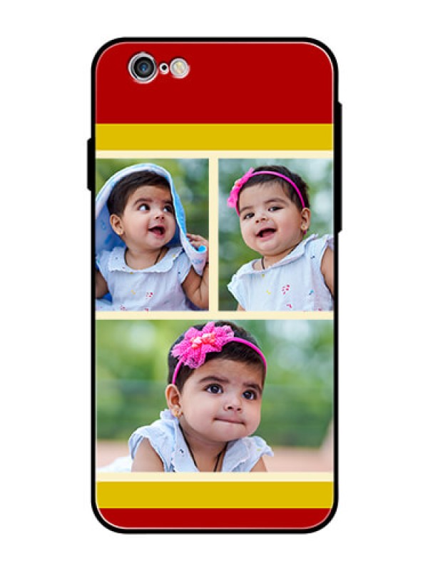 Custom Apple iPhone 6 Custom Glass Mobile Case  - Multiple Pic Upload Design