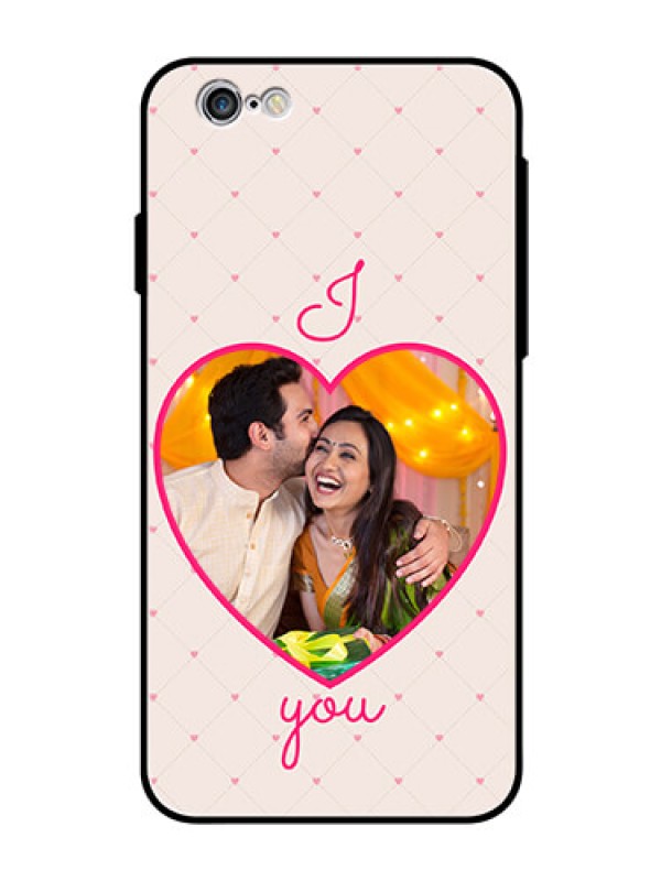 Custom Apple iPhone 6 Custom Glass Mobile Case  - Heart Shape Design
