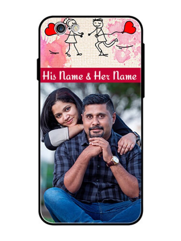 Custom Apple iPhone 6 Photo Printing on Glass Case  - You and Me Case Design