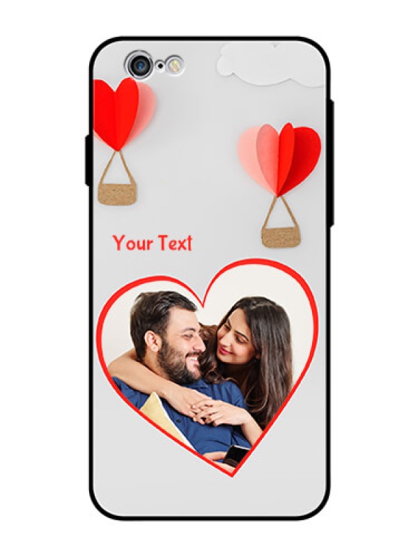 Custom Apple iPhone 6 Custom Glass Mobile Case  - Parachute Love Design