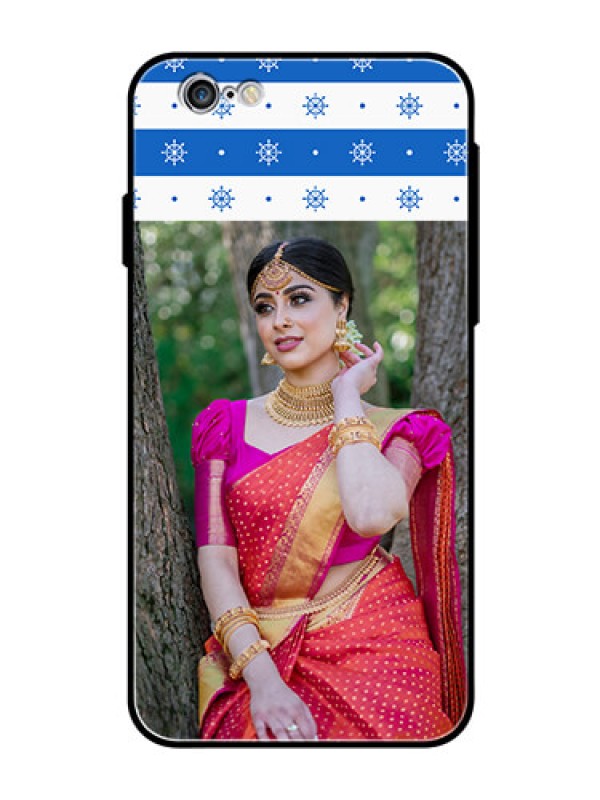 Custom Apple iPhone 6 Photo Printing on Glass Case  - Snow Pattern Design