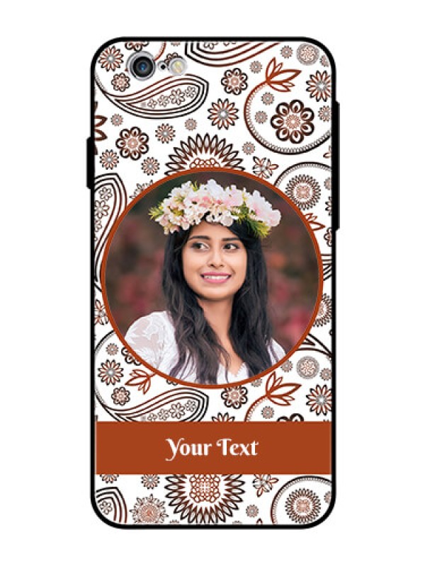 Custom Apple iPhone 6 Custom Glass Mobile Case  - Abstract Floral Design 