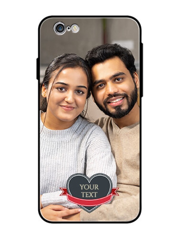 Custom Apple iPhone 6 Custom Glass Phone Case  - Just Married Couple Design