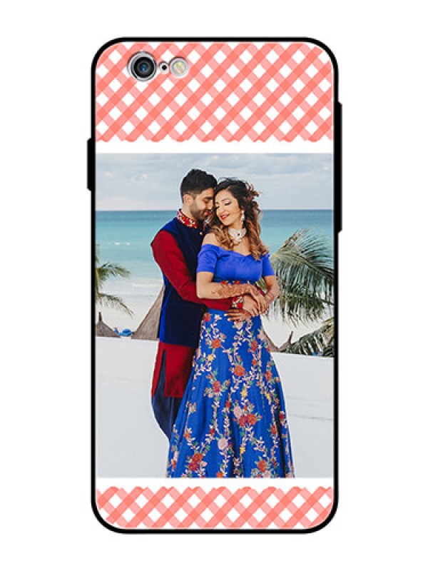 Custom Apple iPhone 6 Personalized Glass Phone Case  - Pink Pattern Design