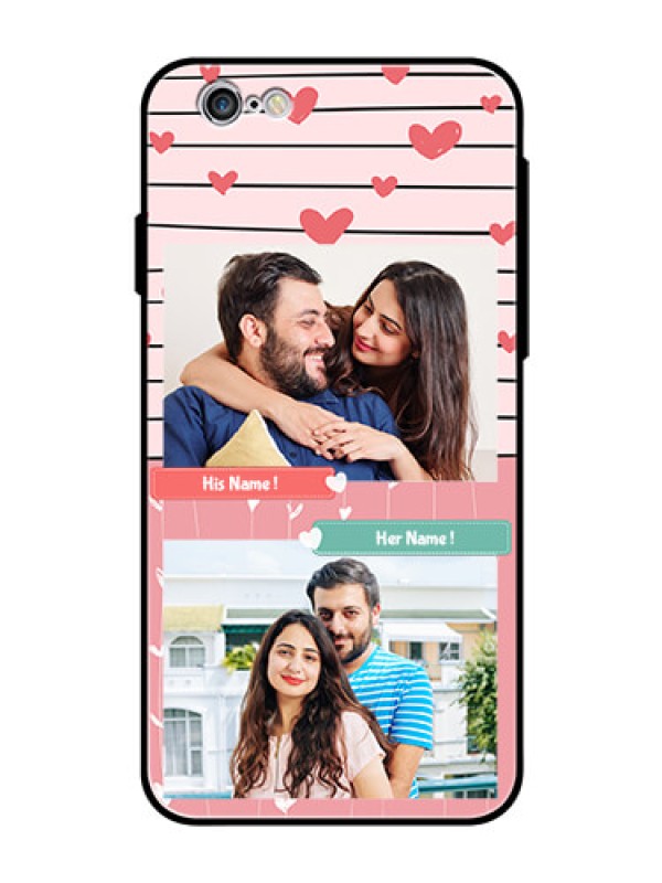 Custom Apple iPhone 6 Custom Glass Mobile Case  - Photo with Heart Design