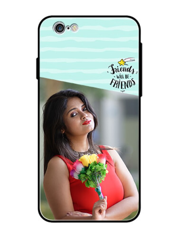 Custom Apple iPhone 6 Custom Glass Phone Case  - Friends Picture Icon Design