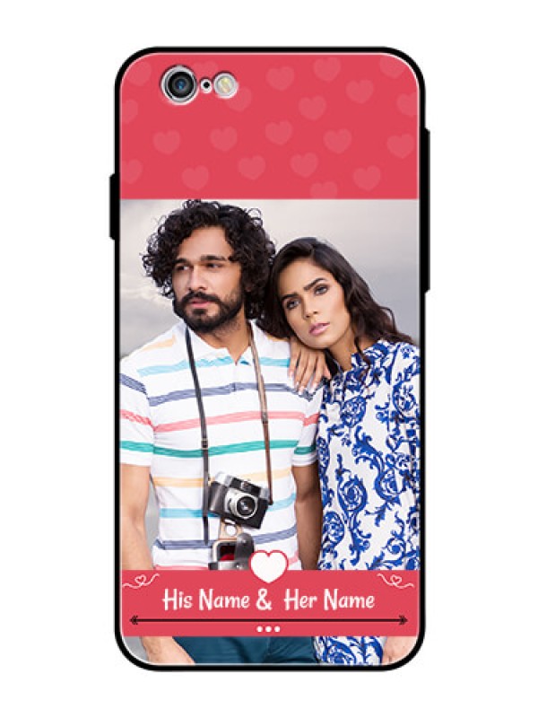 Custom Apple iPhone 6 Photo Printing on Glass Case  - Simple Love Design