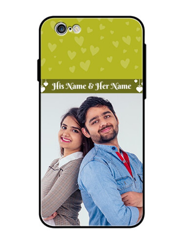 Custom Apple iPhone 6 Custom Glass Phone Case  - You & Me Heart Design