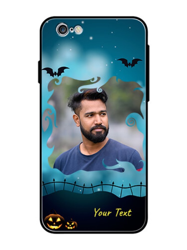 Custom Apple iPhone 6 Custom Glass Phone Case  - Halloween frame design